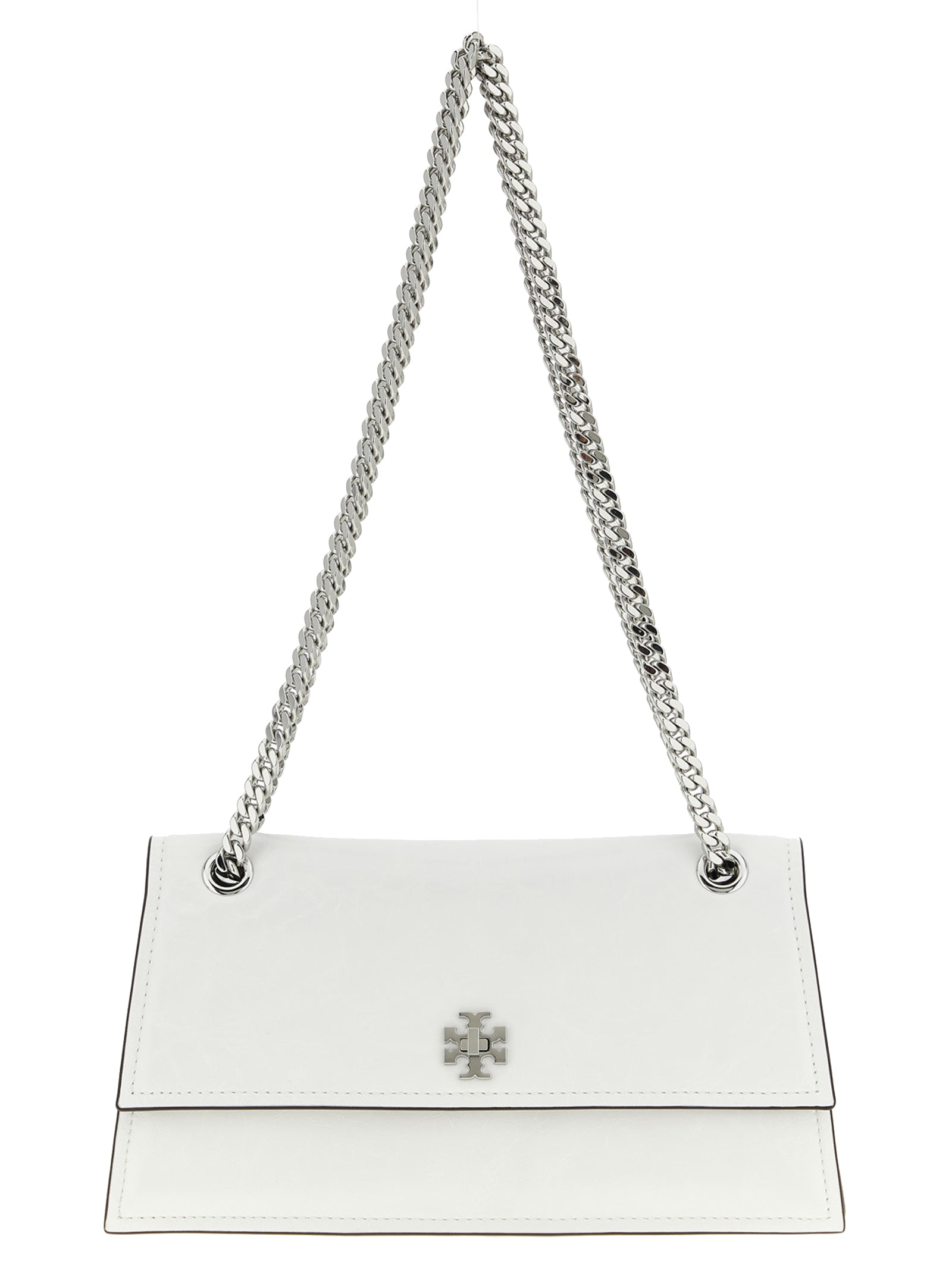 White Lamb Leather Shoulder Bag