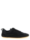 Black Cotton Low Top Sneakers