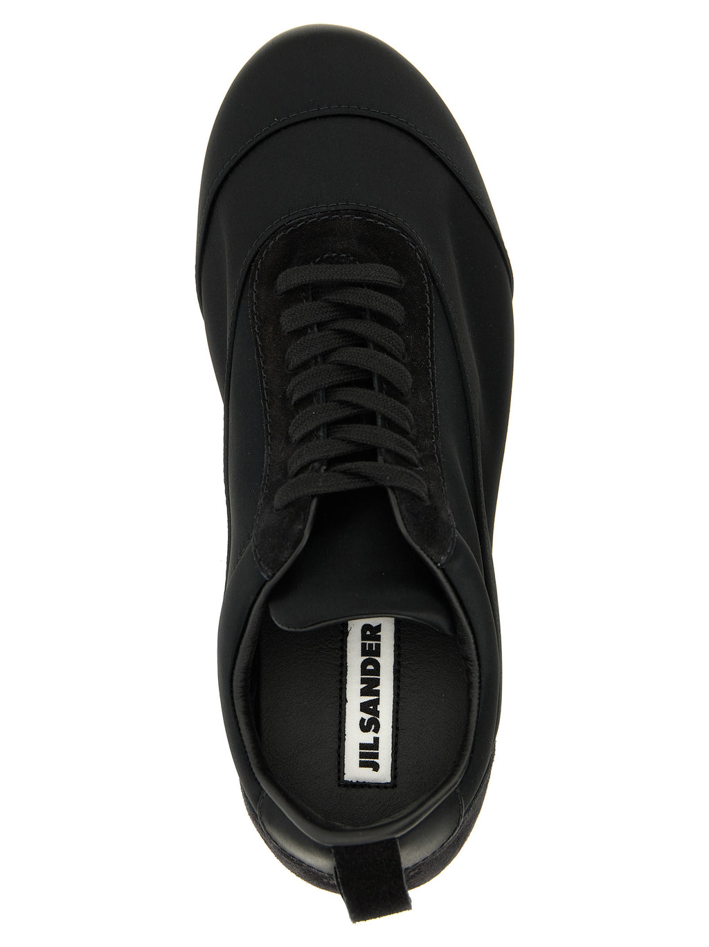 Black Cotton Low Top Sneakers