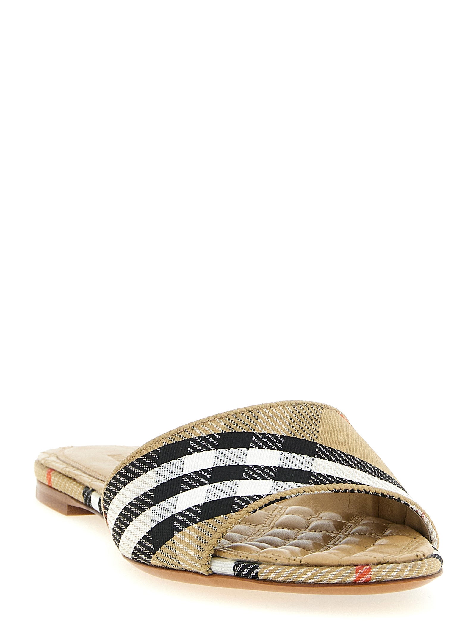 Beige Polyester Slides