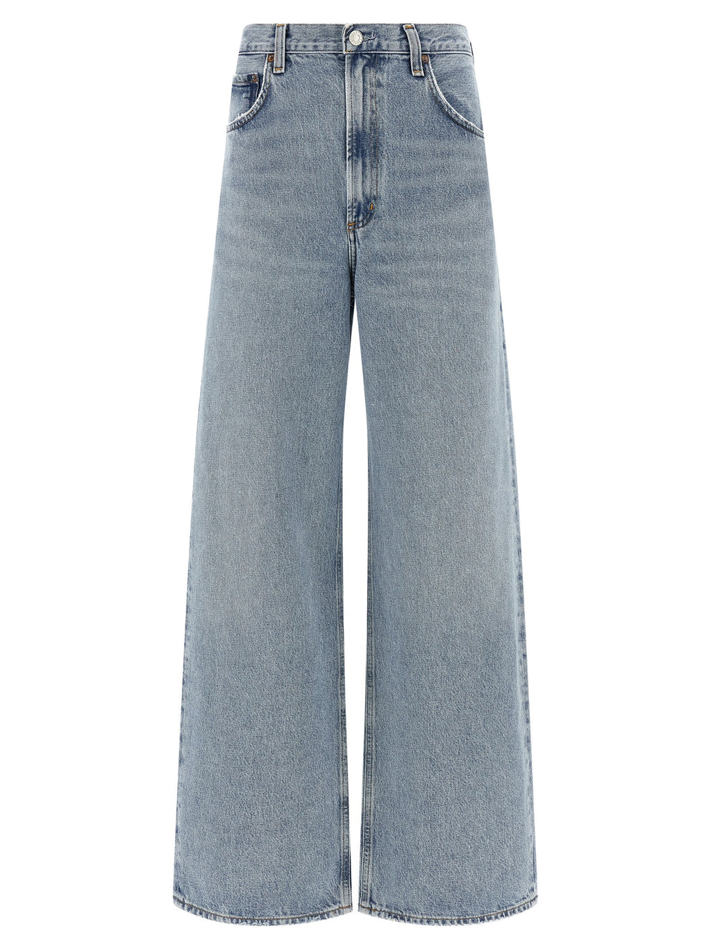 Blue Cotton Tapered Jeans
