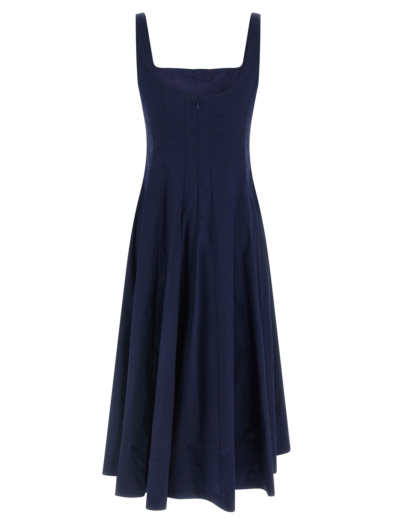 Blue Cotton Midi Dress