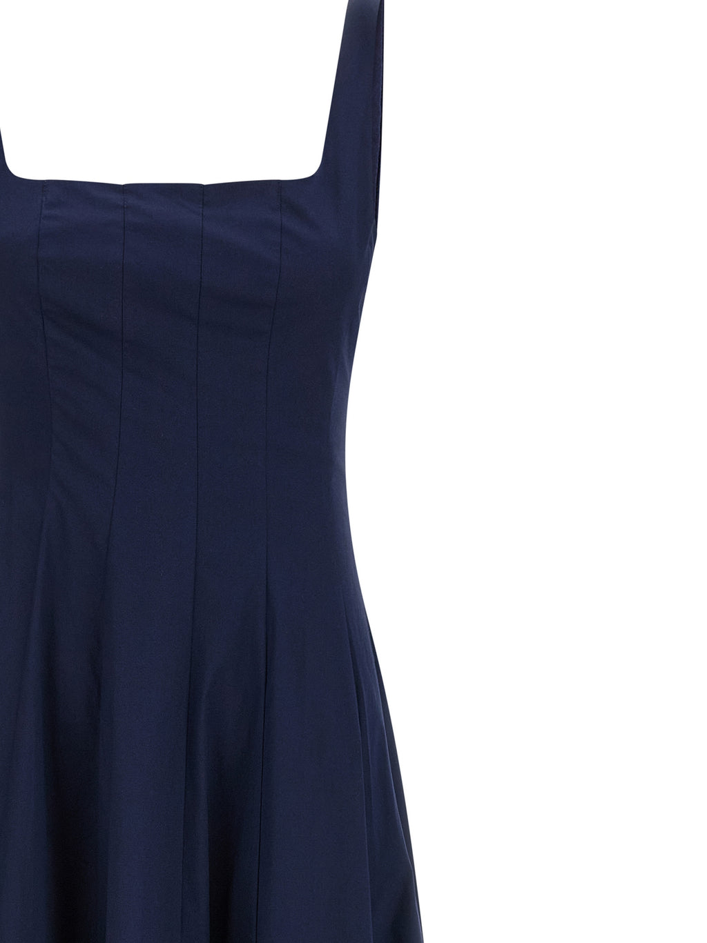 Blue Cotton Midi Dress