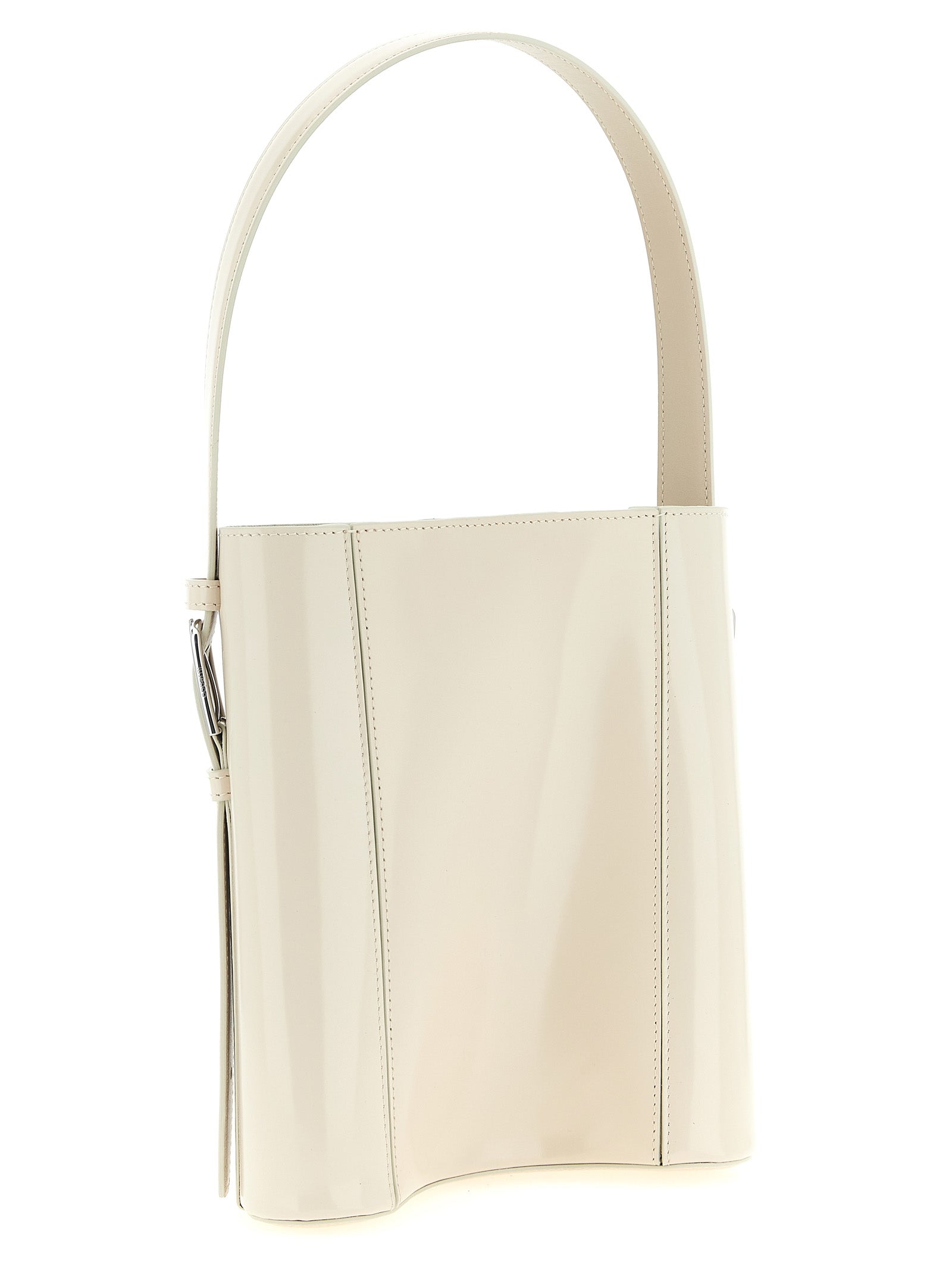 Beige Cowhide Shoulder Bag