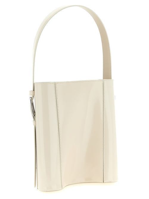 Beige Cowhide Shoulder Bag