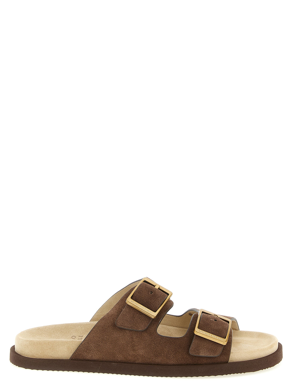 Brown Calfskin Slides