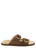 Brown Calfskin Slides
