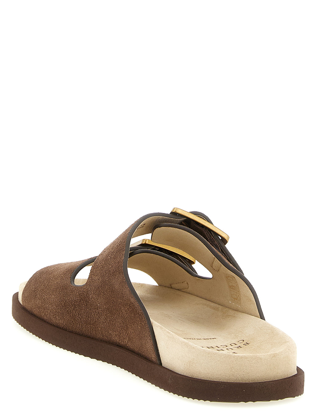 Brown Calfskin Slides