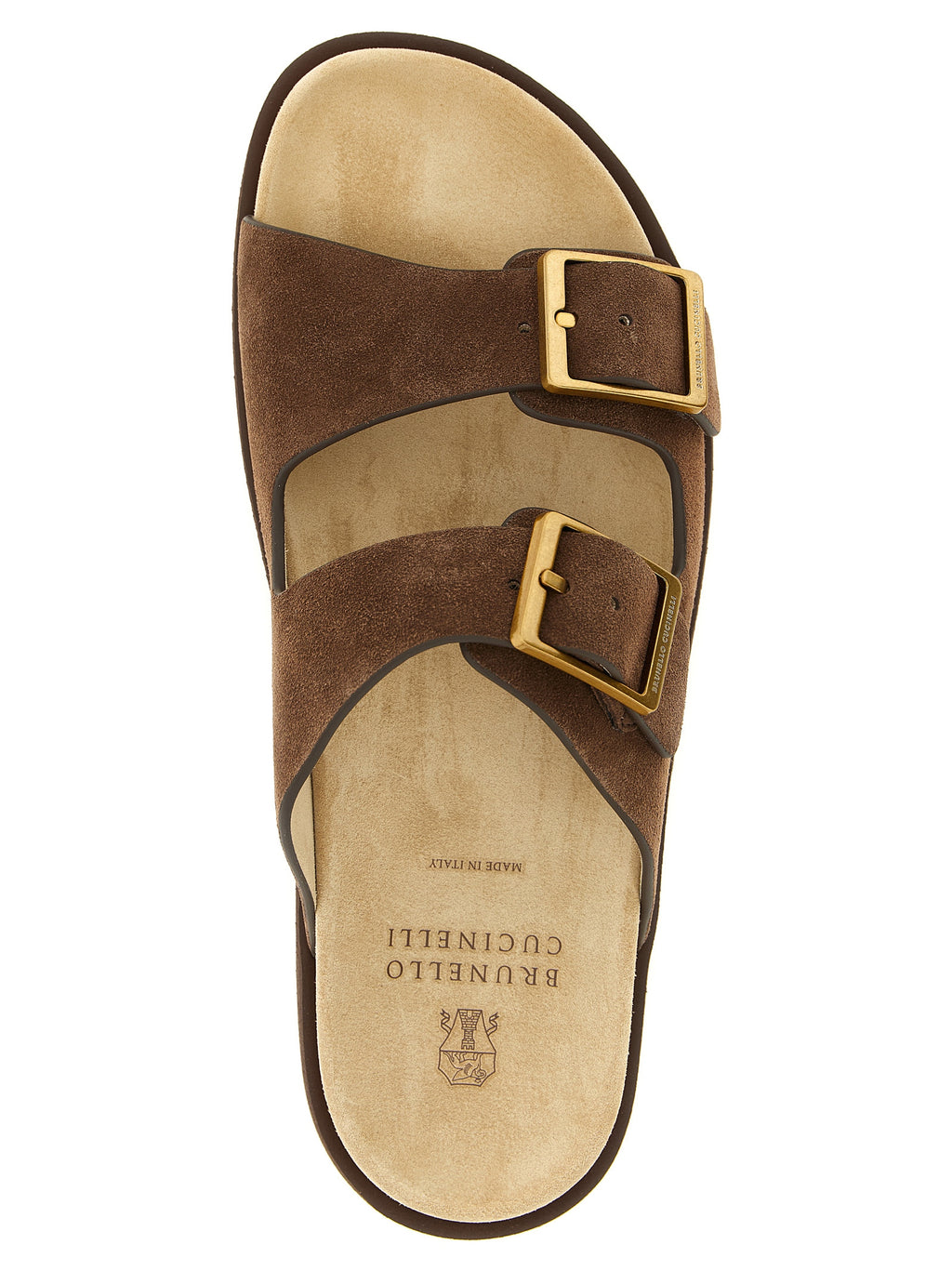Brown Calfskin Slides