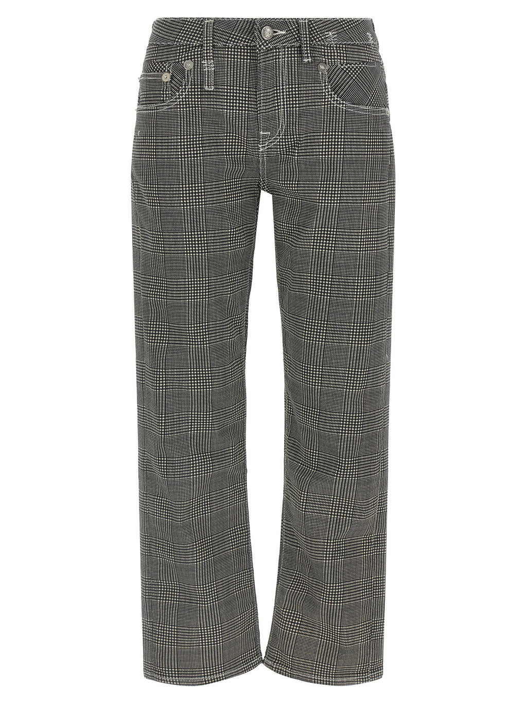 Bicolor Cotton Casual Pants
