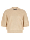 Beige Cotton Polo Shirt