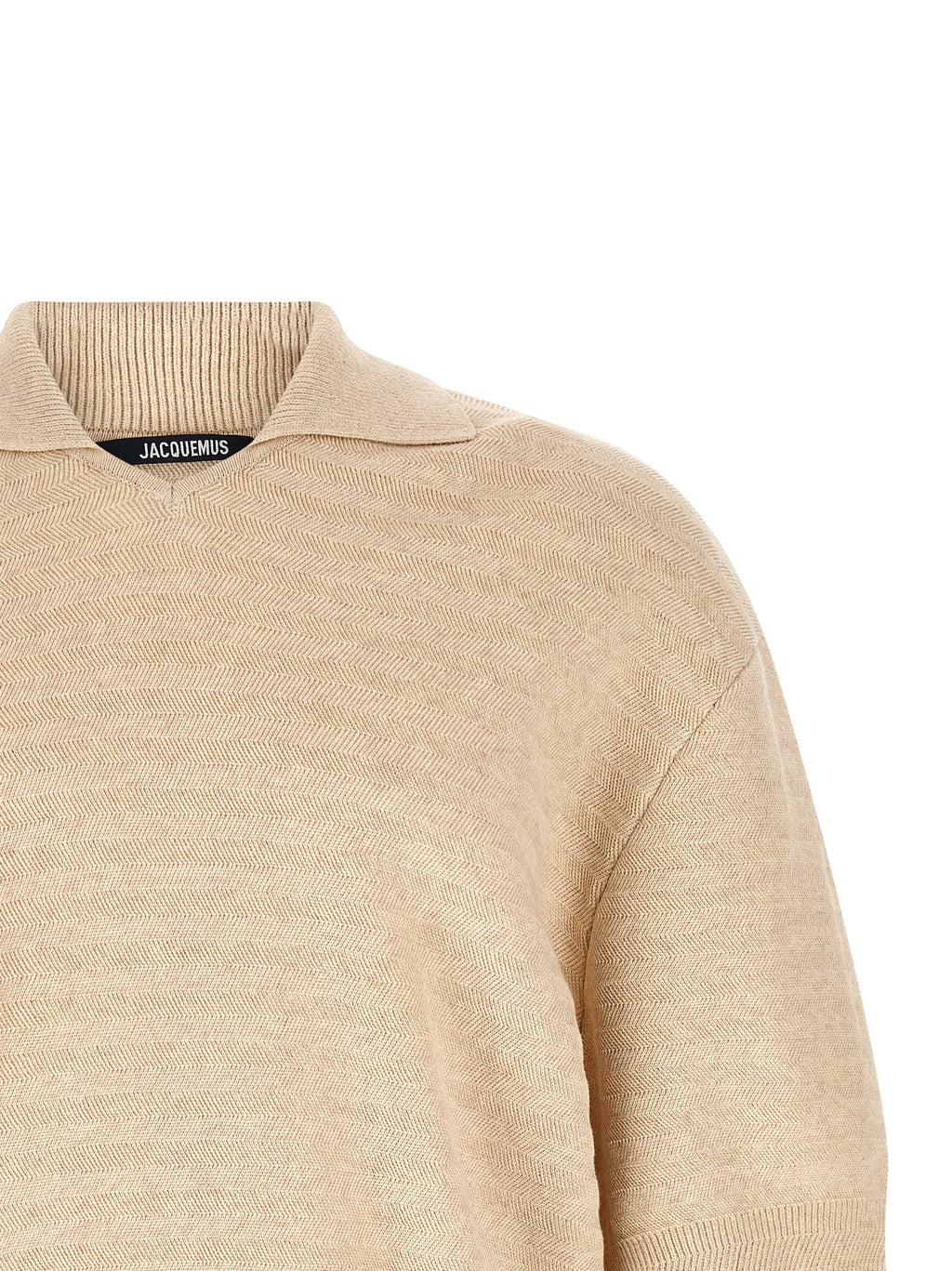 Beige Cotton Polo Shirt