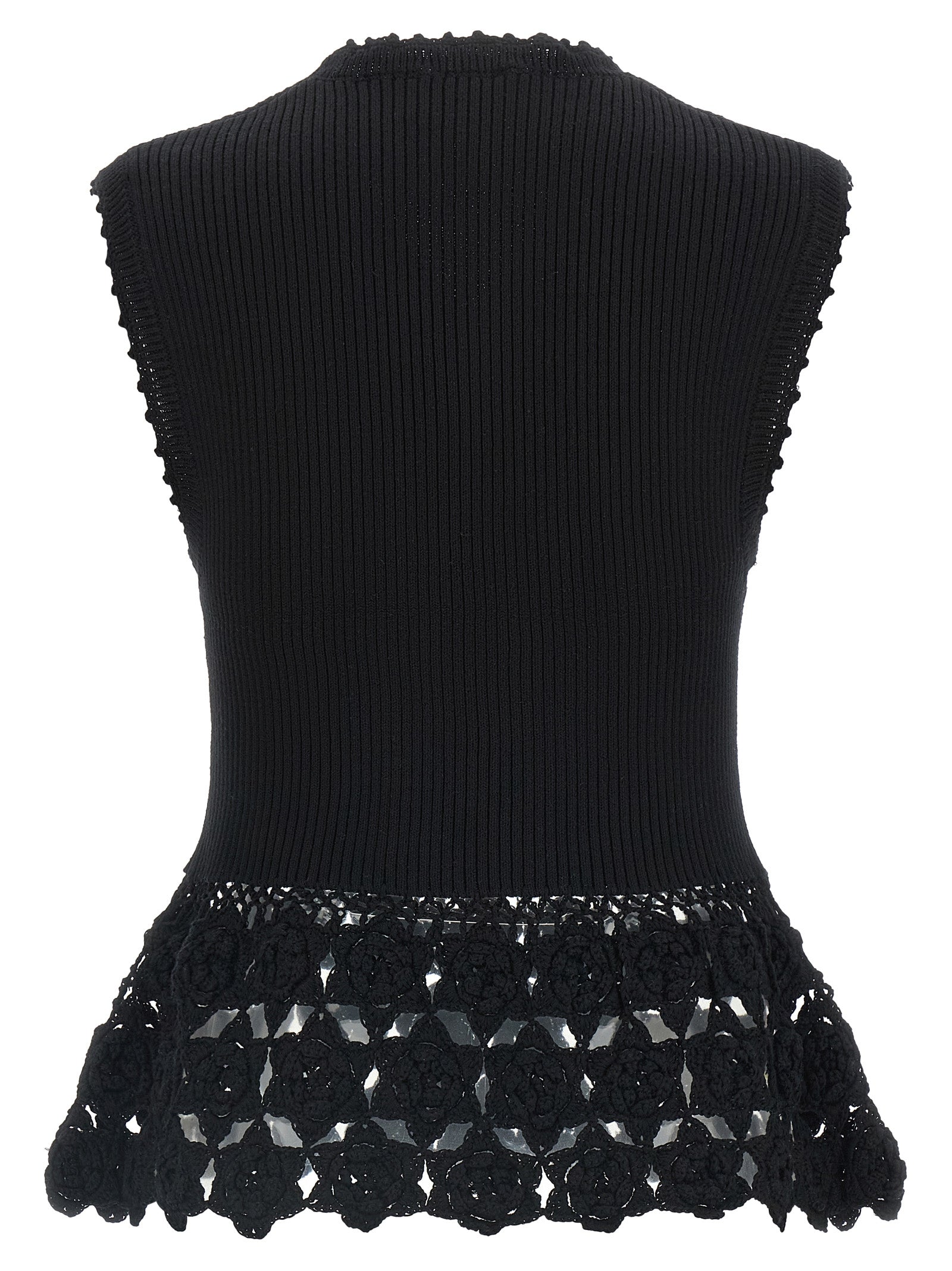 Black Organic Cotton Sleeveless Jacket