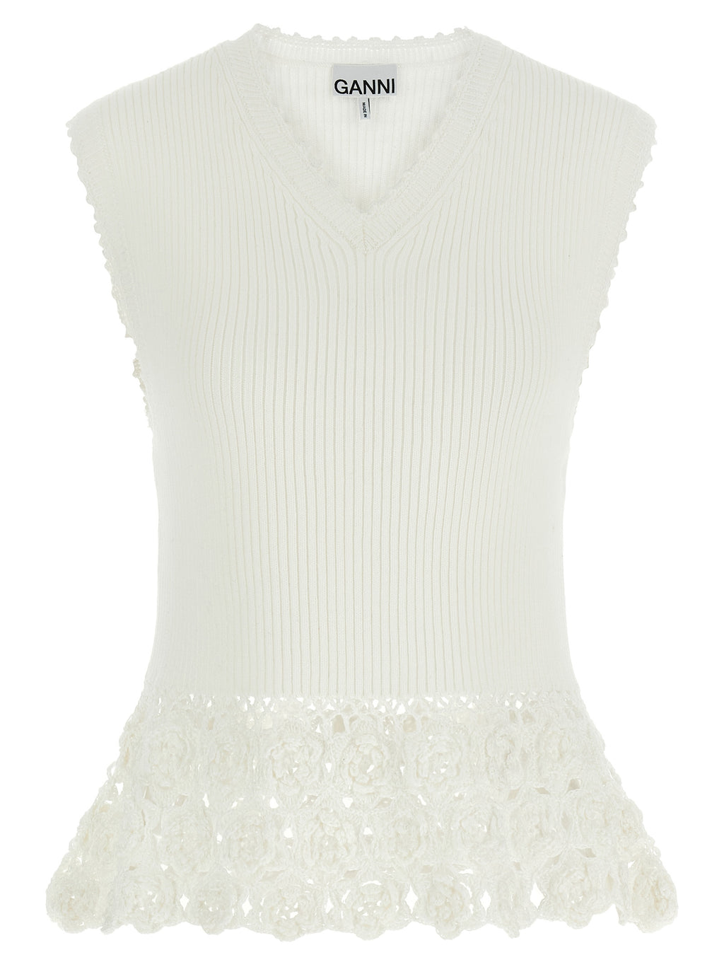 White Organic Cotton Sleeveless Jacket