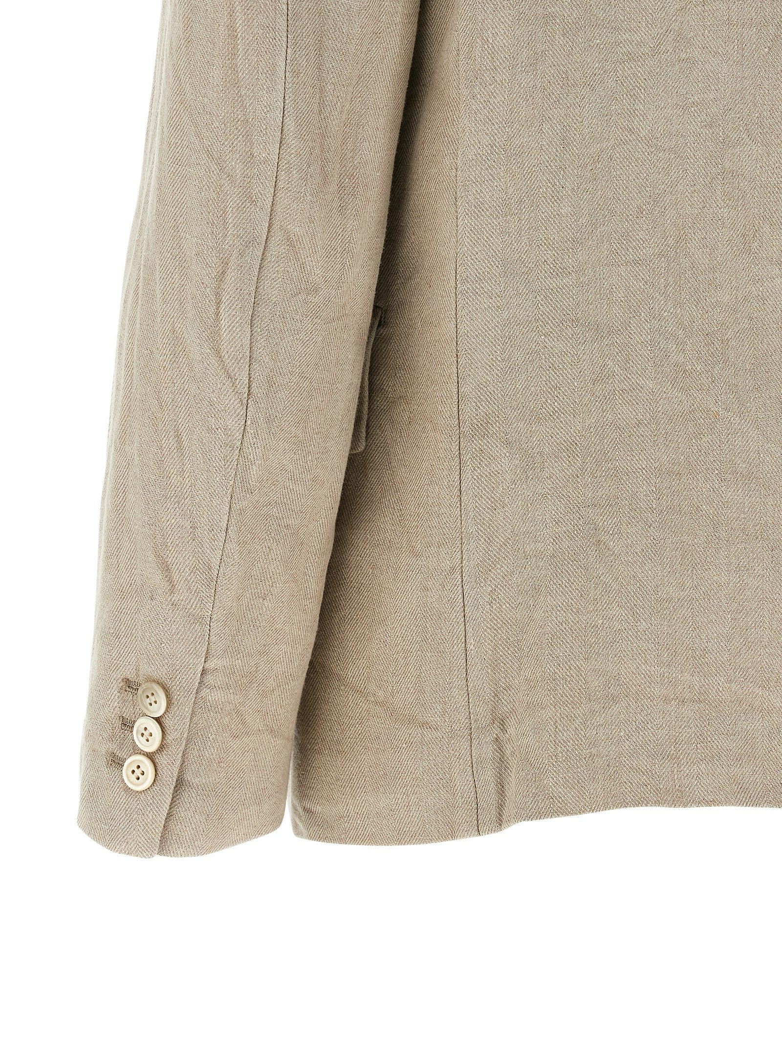 Beige Linen Blazer