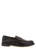 Brown Calfskin Slip-On Loafers