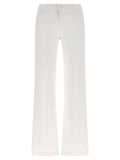 White Cotton Straight-Leg Jeans