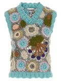 Multicolor Wool Sleeveless Jacket