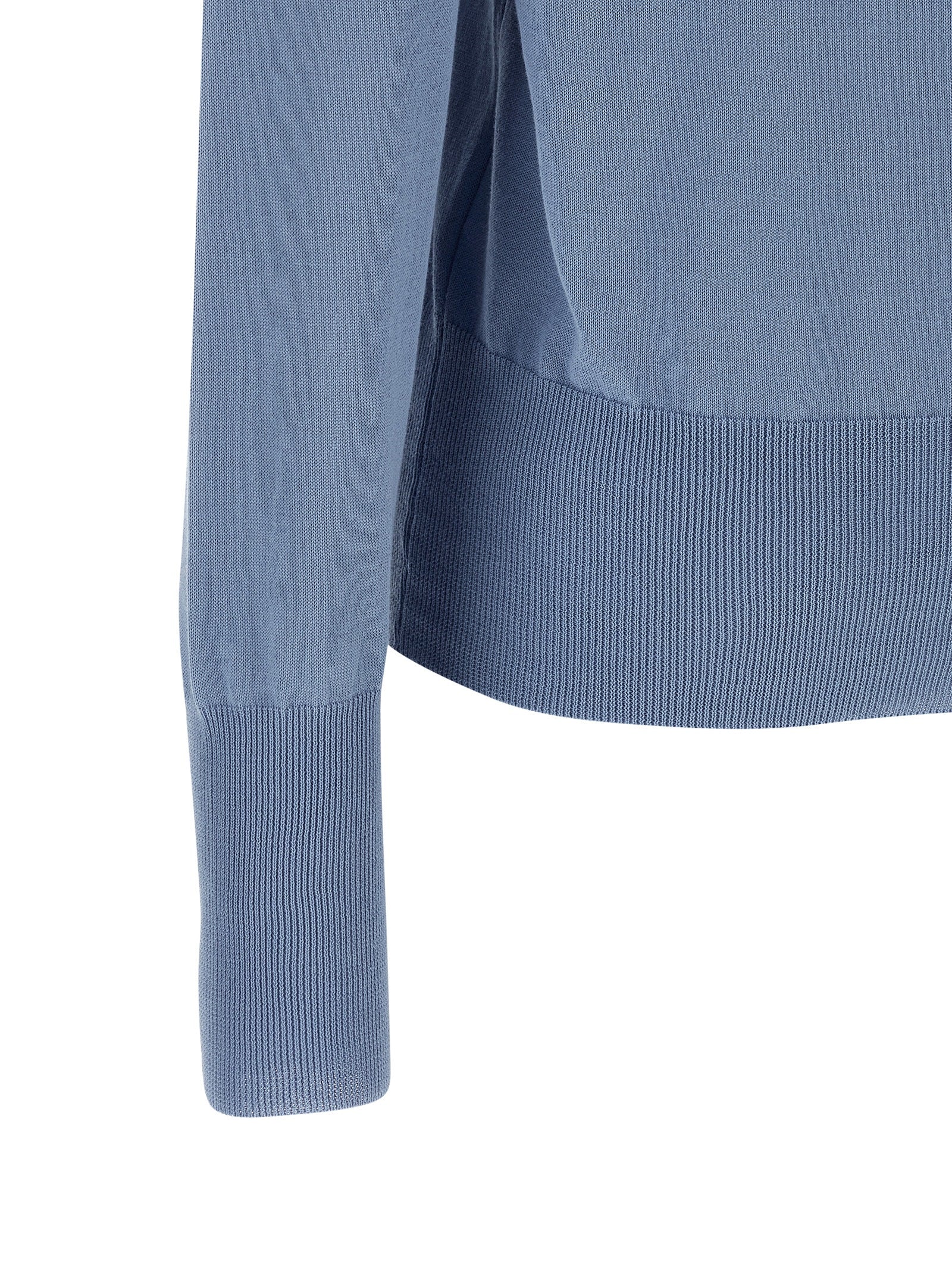 Blue Cotton Cardigan