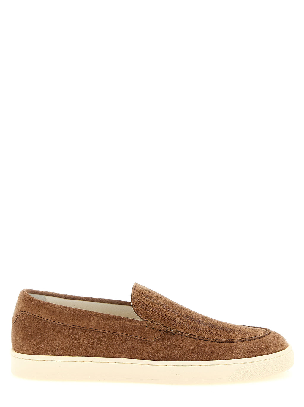 Brown Calfskin Slip-On Loafers