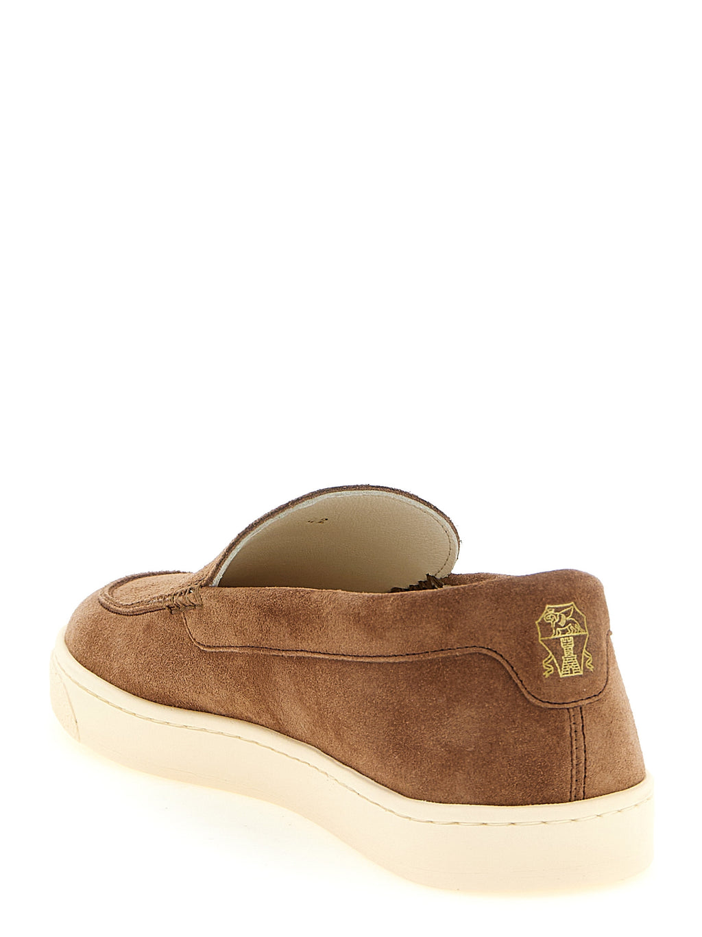 Brown Calfskin Slip-On Loafers