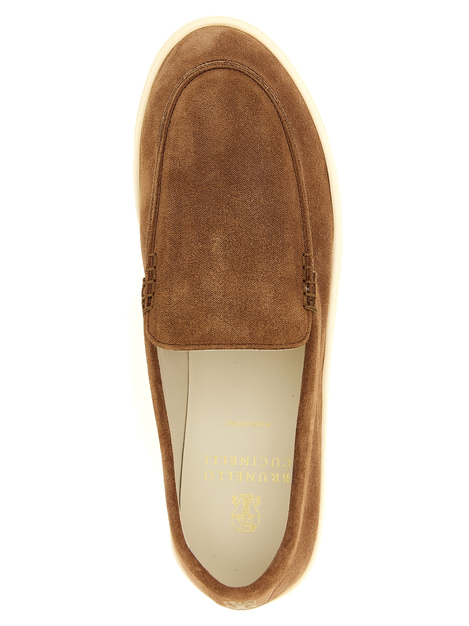 Brown Calfskin Slip-On Loafers