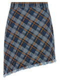 Blue Cotton Long Skirt