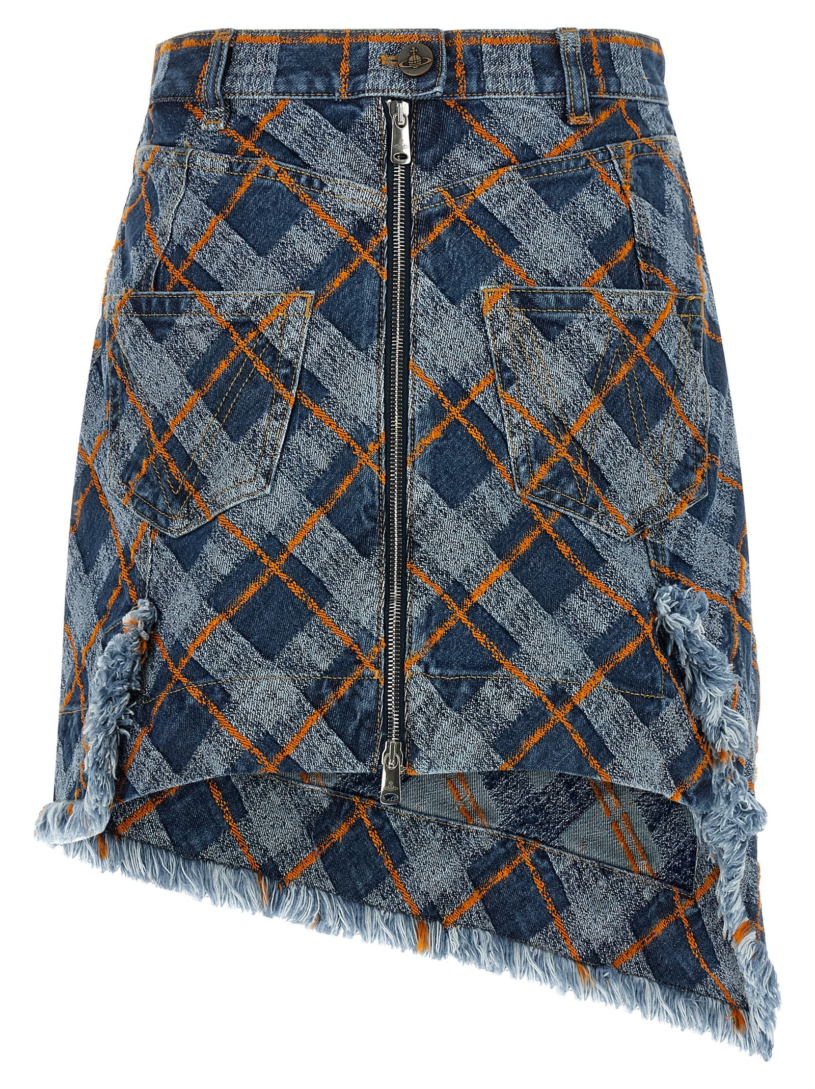 Blue Cotton Long Skirt