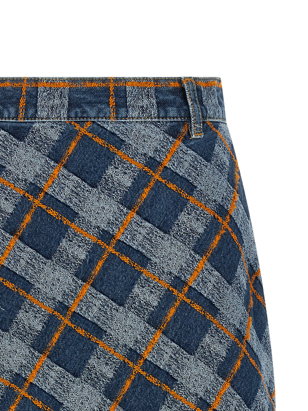 Blue Cotton Long Skirt