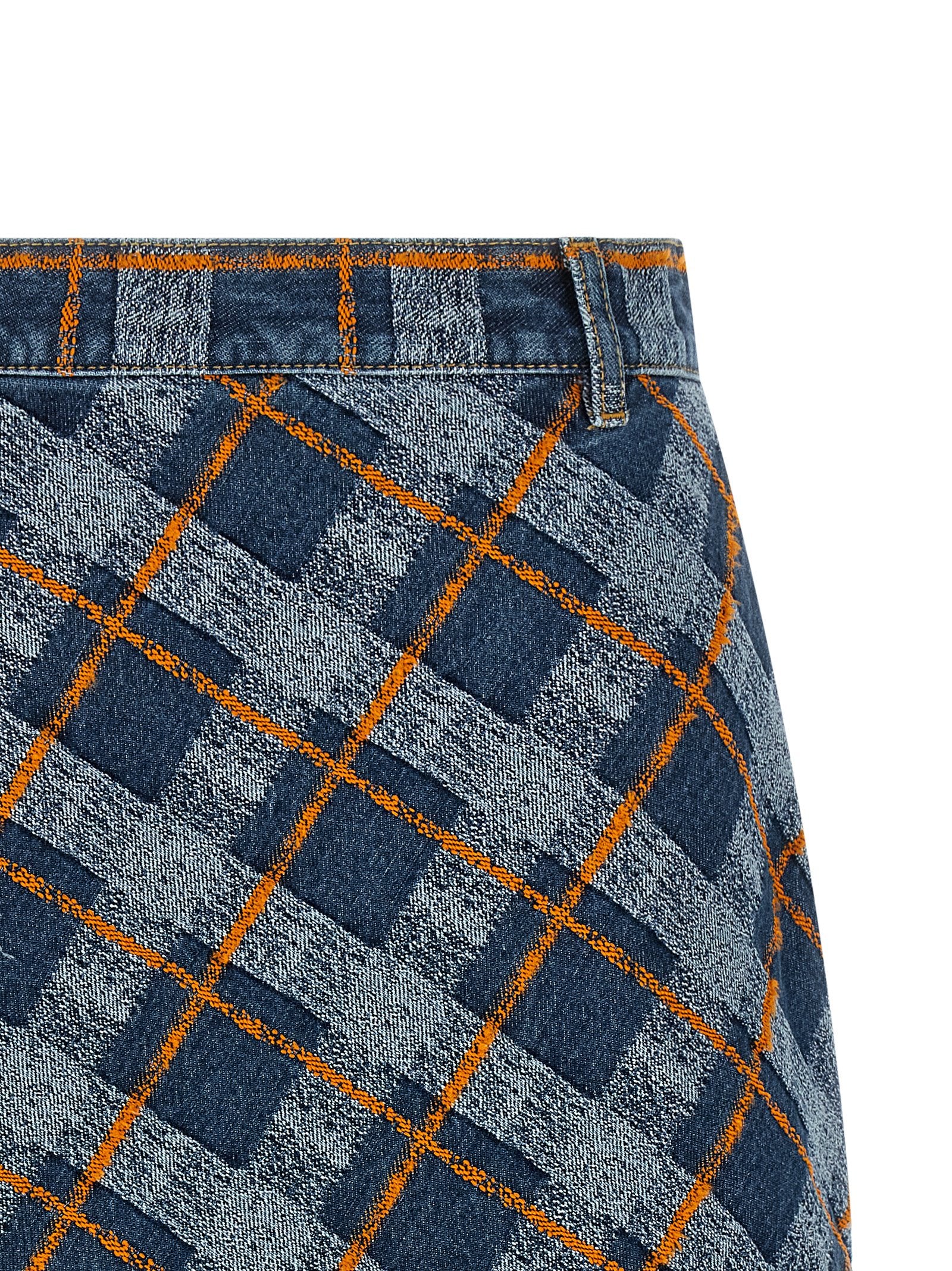 Blue Cotton Long Skirt