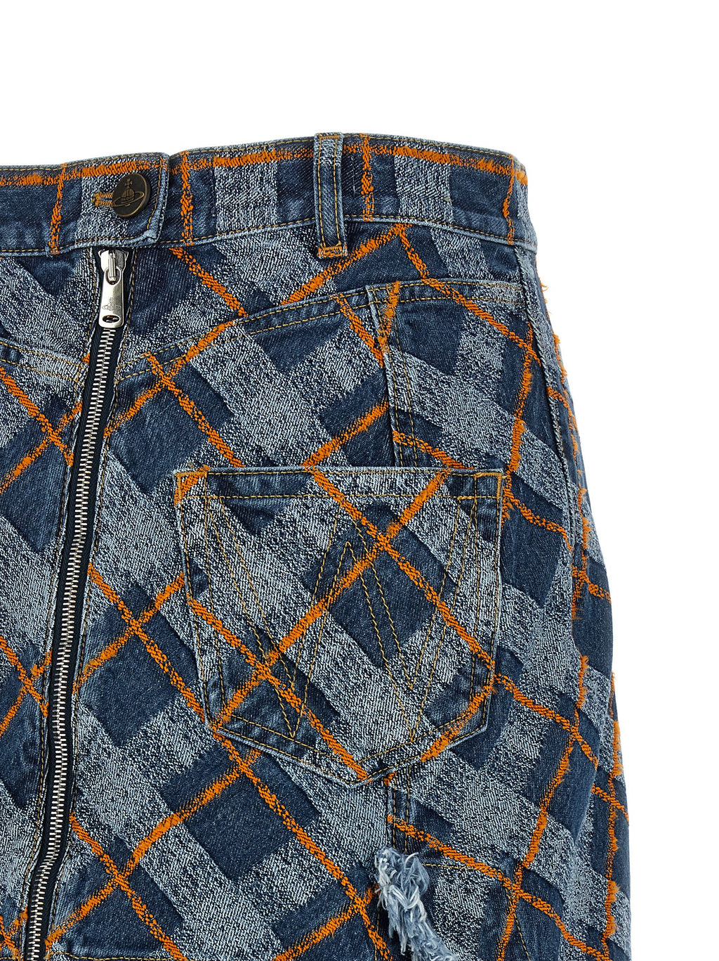 Blue Cotton Long Skirt