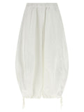 White Polyester Casual Pants