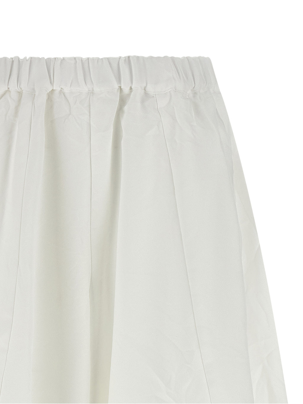 White Polyester Casual Pants