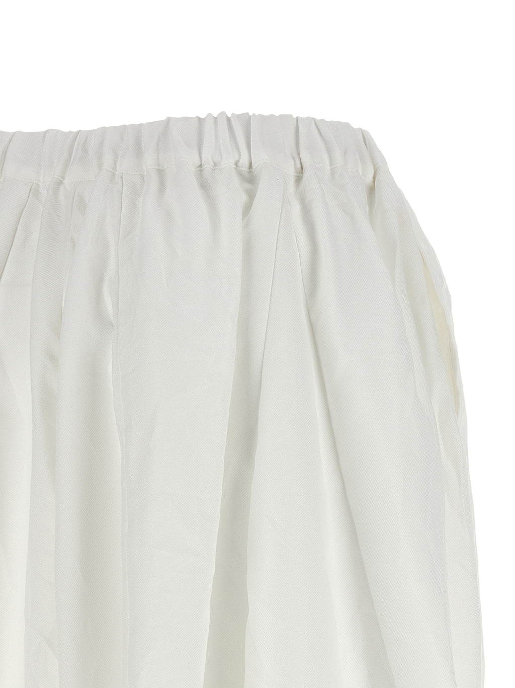 White Polyester Casual Pants