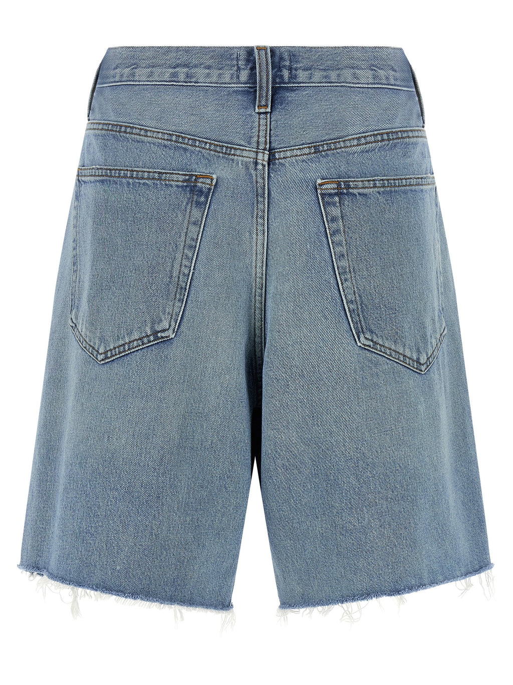 Blue Cotton Bermuda Shorts