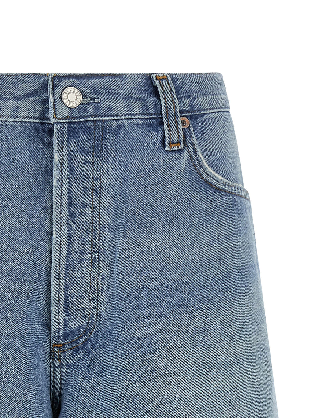 Blue Cotton Bermuda Shorts