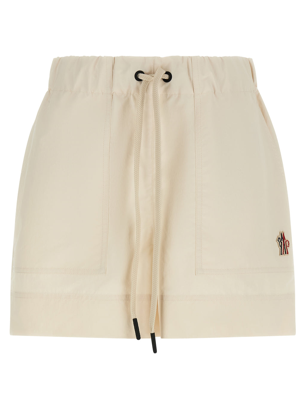 White Polyester Bermuda Shorts