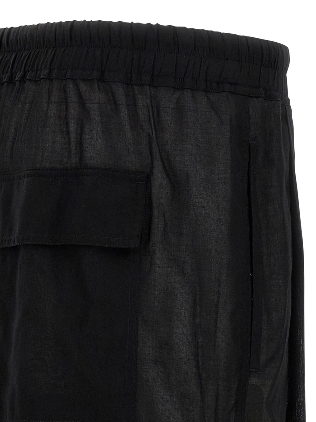 Black Cotton Bermuda Shorts
