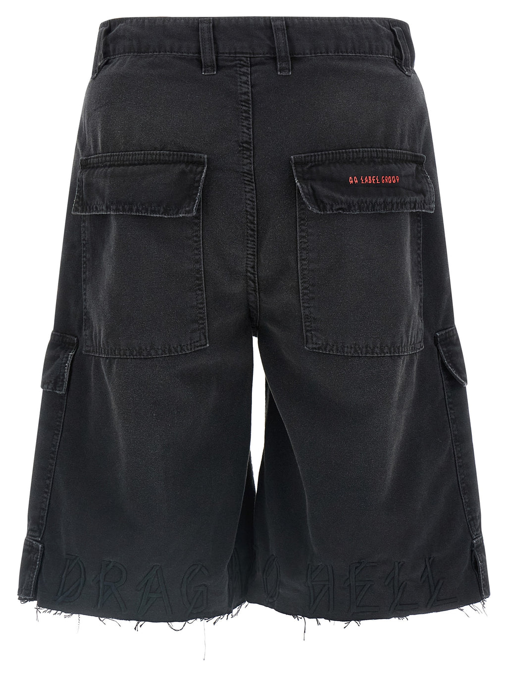 Black Cotton Bermuda Shorts