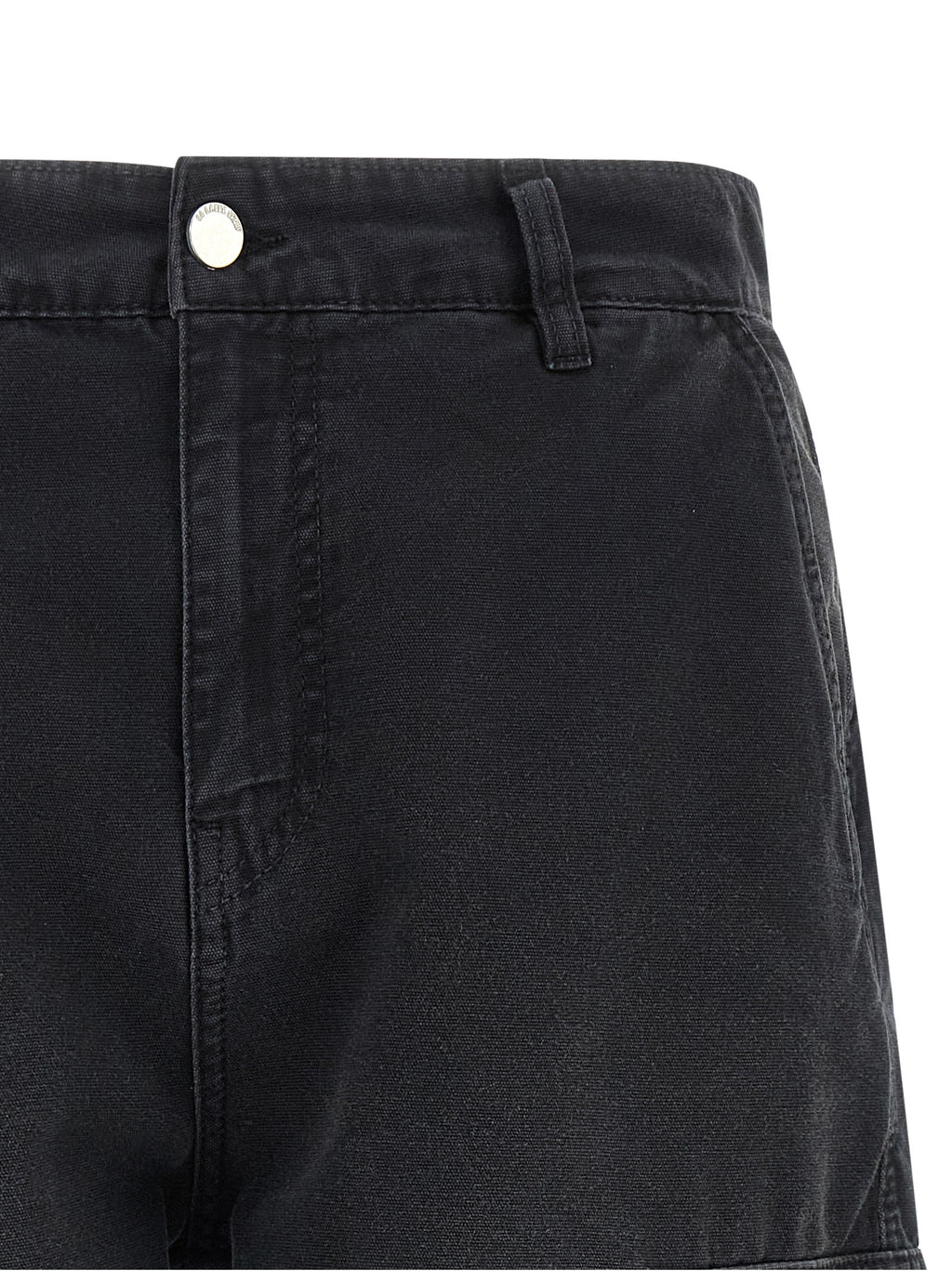 Black Cotton Bermuda Shorts