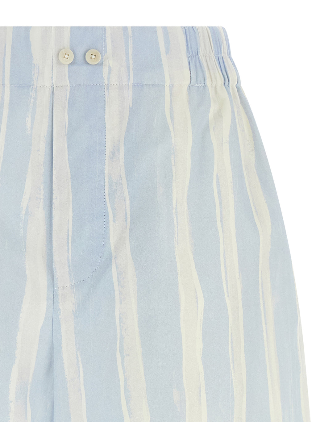 Blue Linen Bermuda Shorts