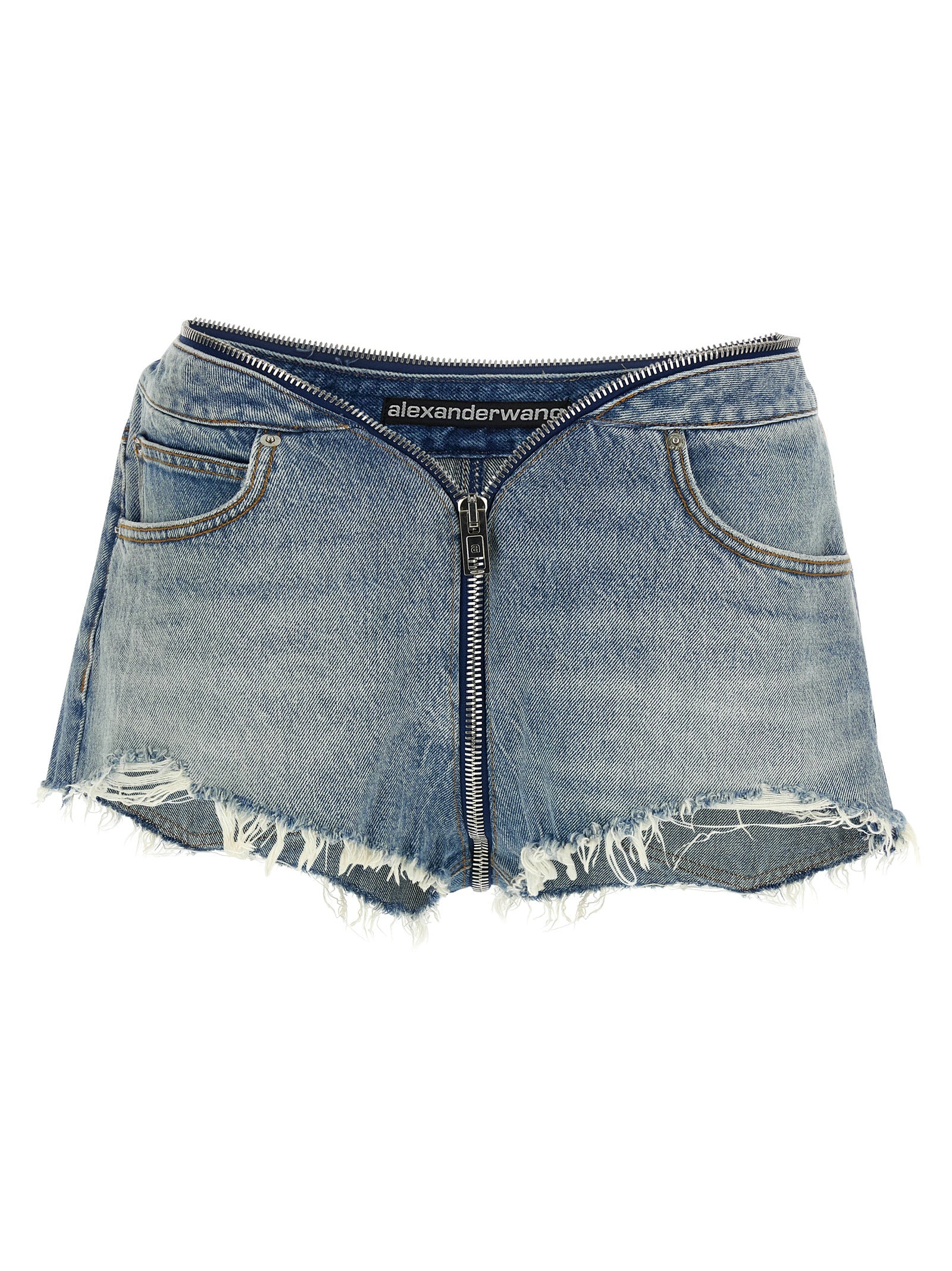 Blue Cotton Bermuda Shorts