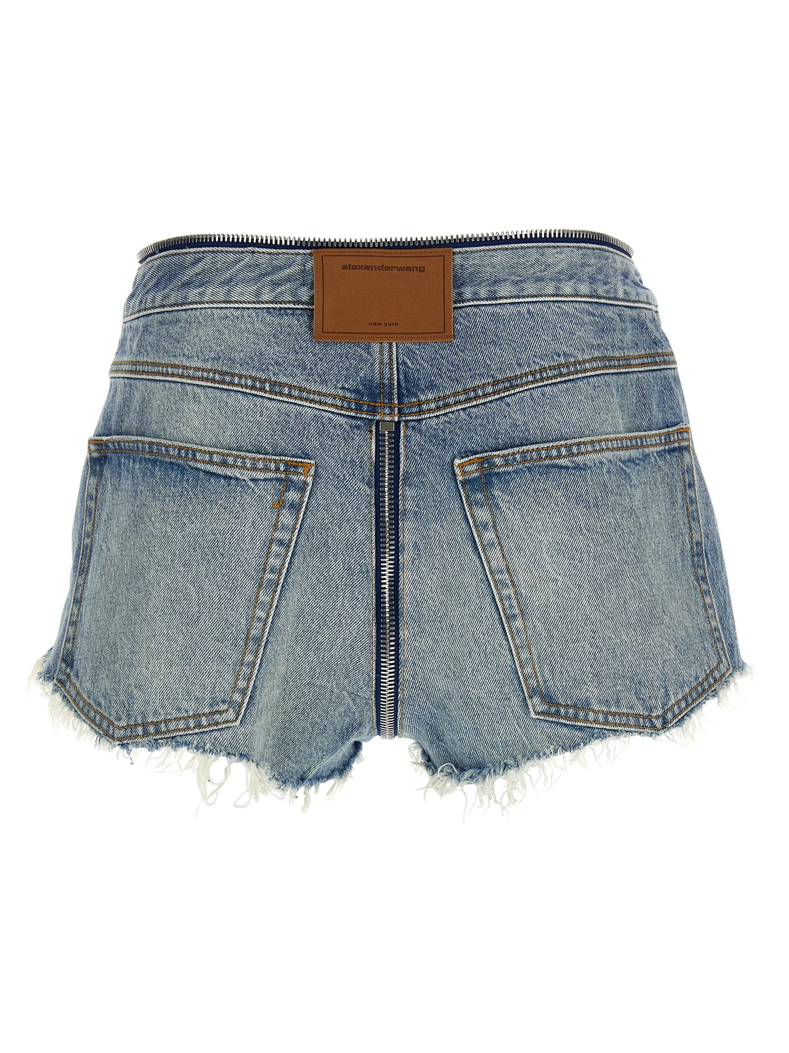 Blue Cotton Bermuda Shorts