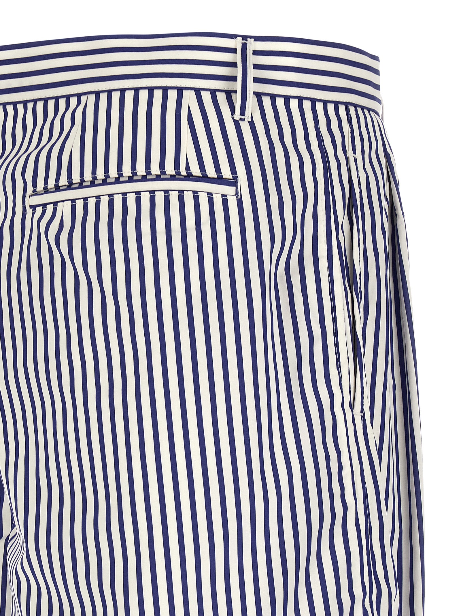 Blue Cotton Bermuda Shorts