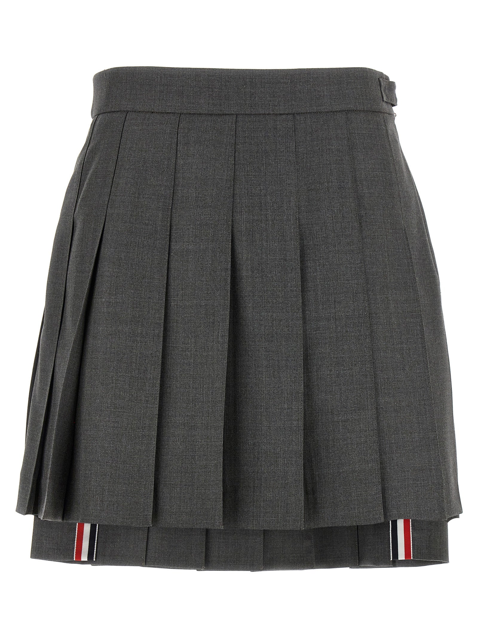 Gray Wool Long Skirt