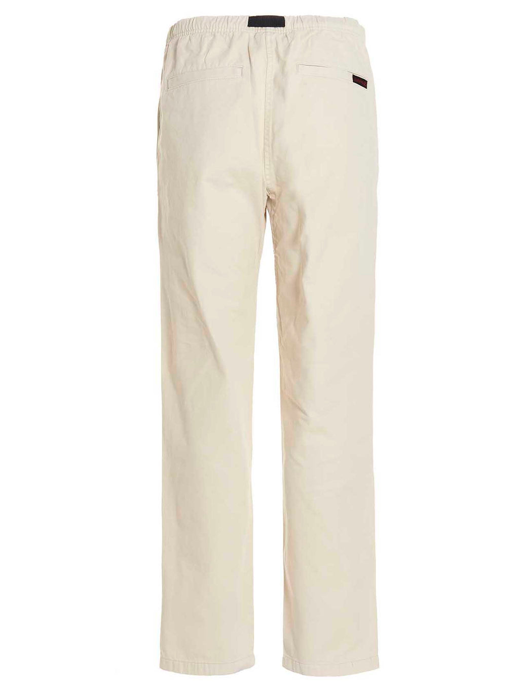 Beige Cotton Casual Pants