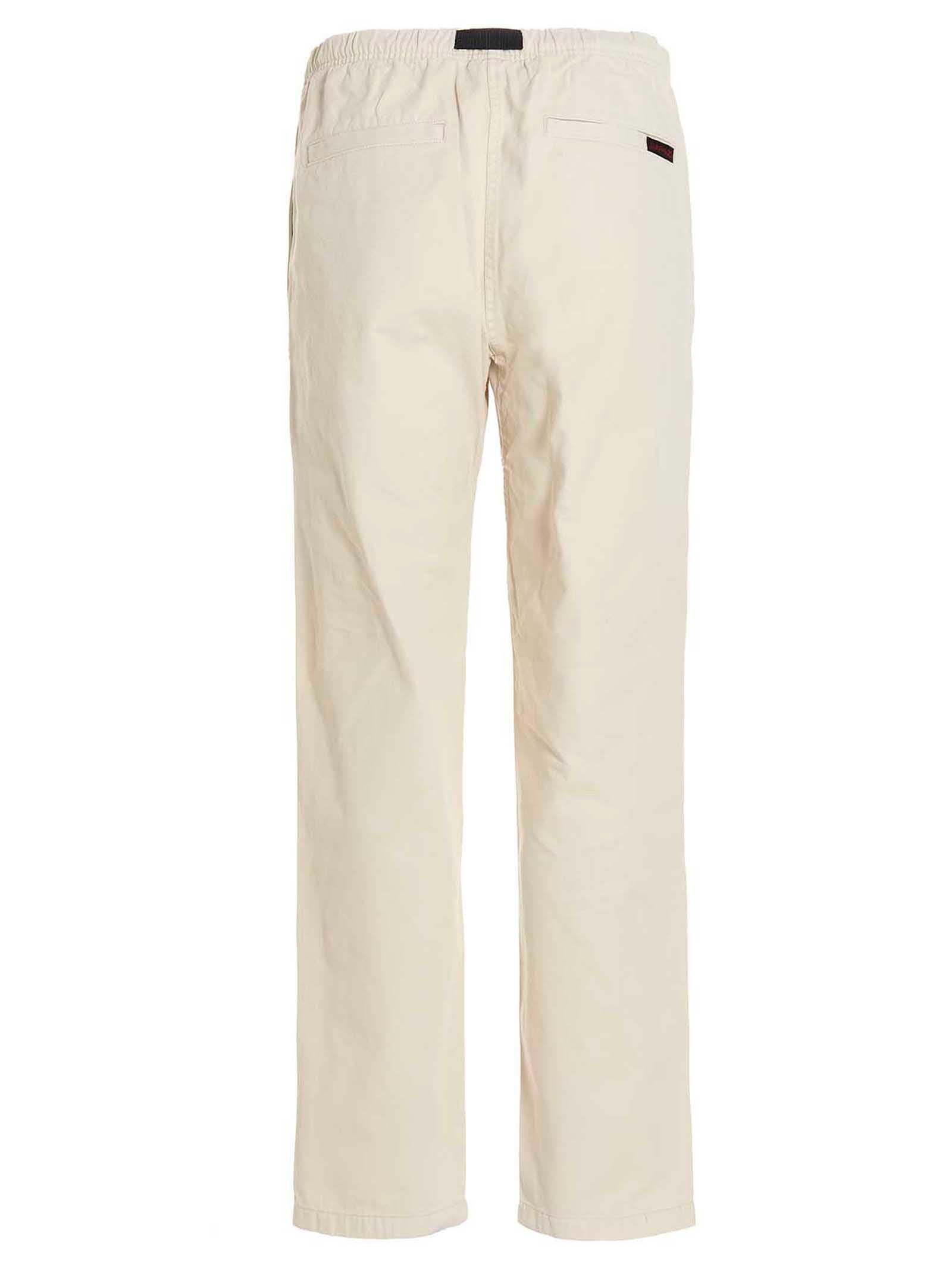 Beige Cotton Casual Pants
