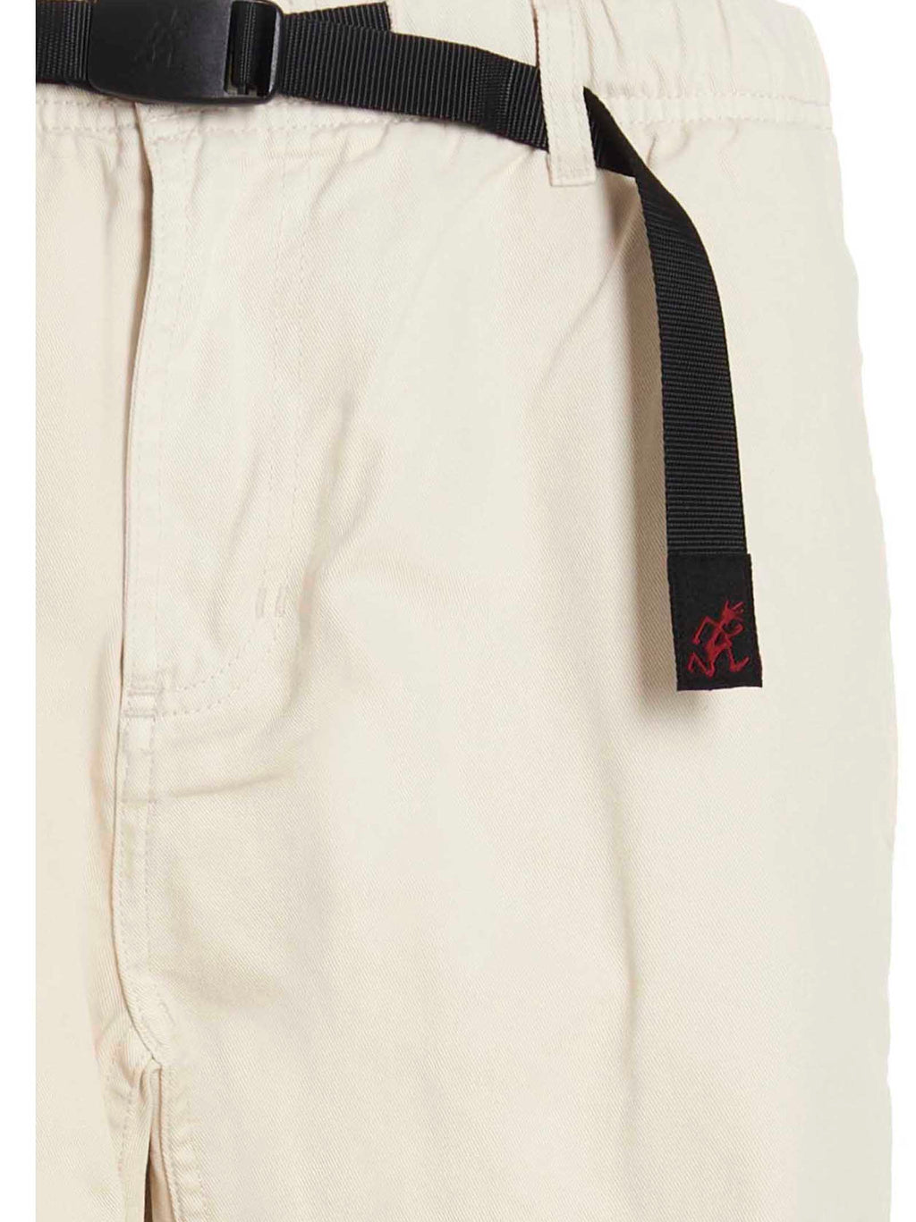 Beige Cotton Casual Pants