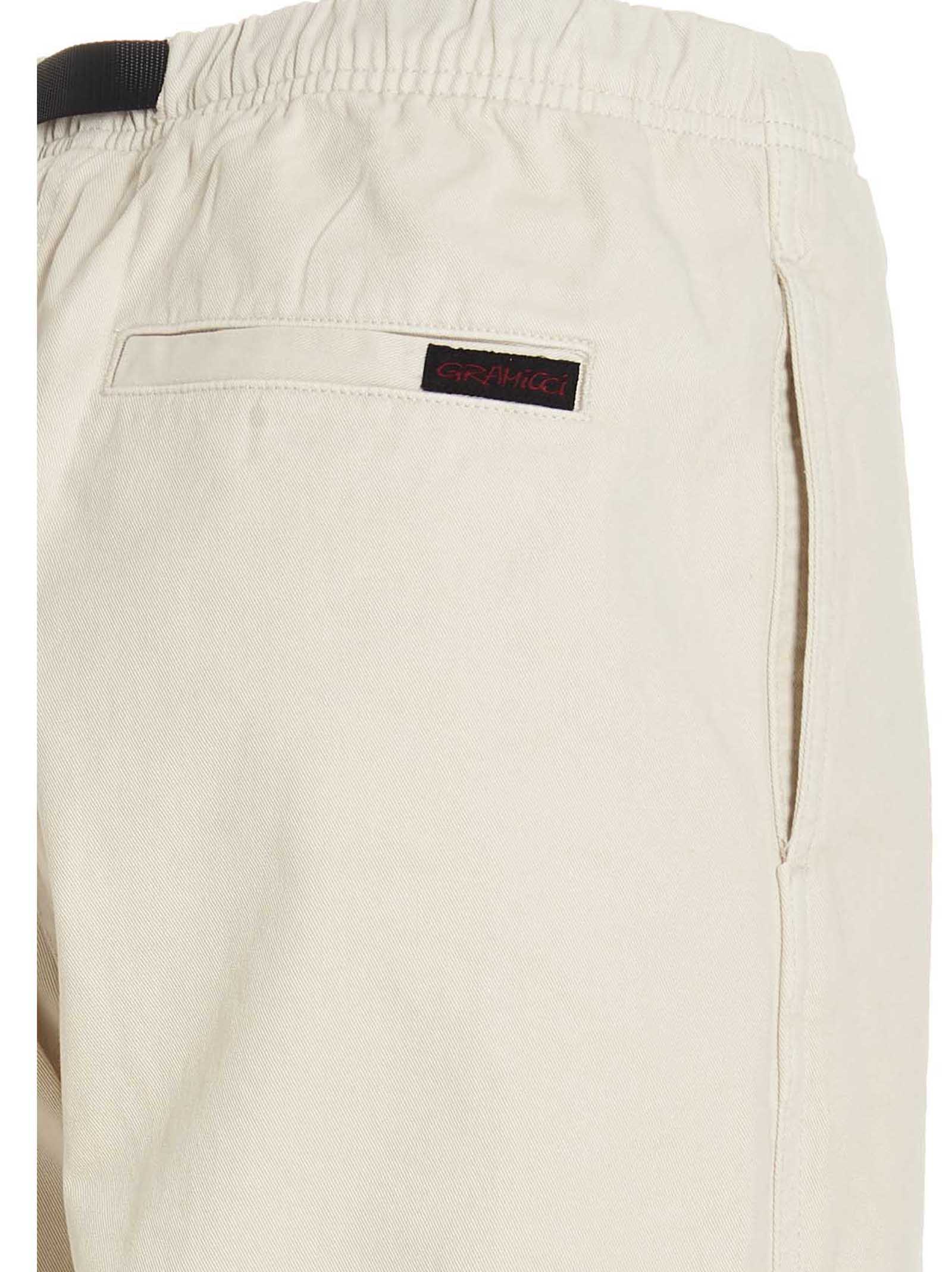 Beige Cotton Casual Pants