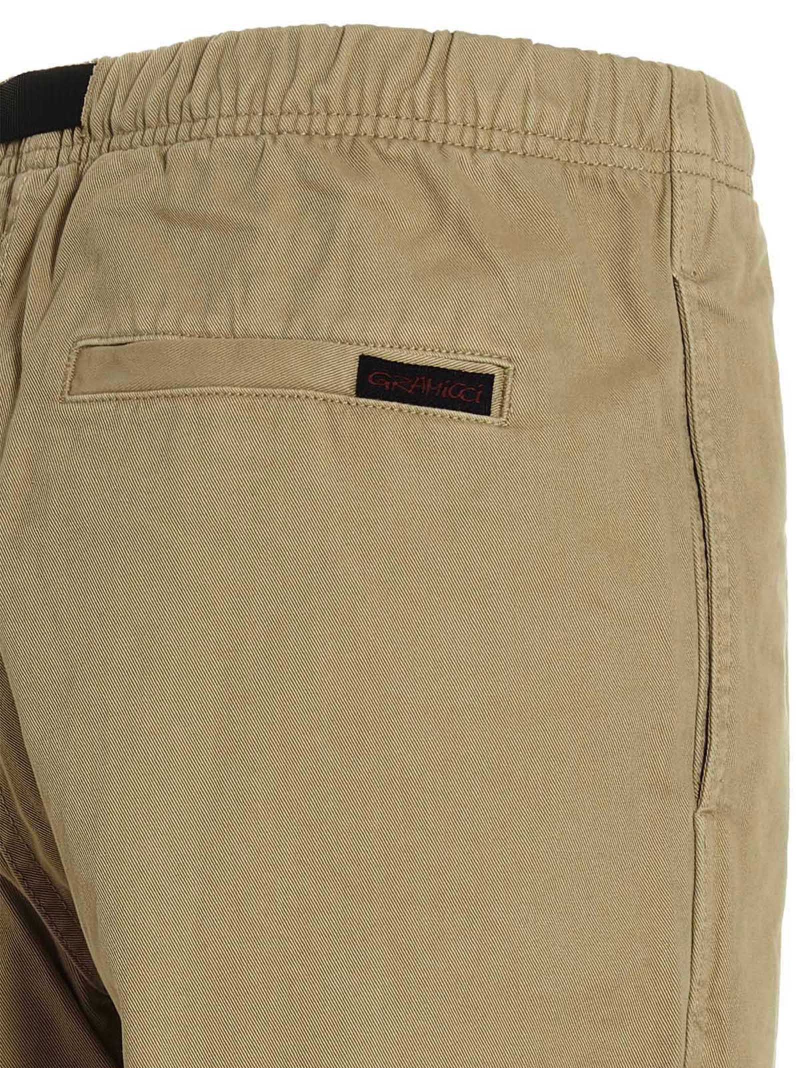 Beige Cotton Casual Pants